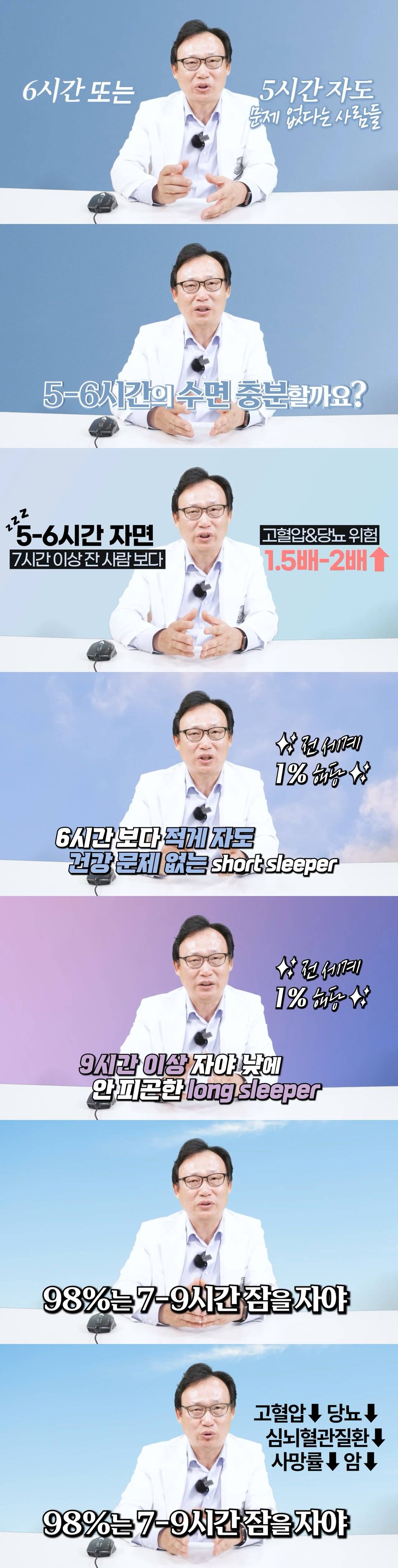 하루에 7시간 이상 자야하는 이유