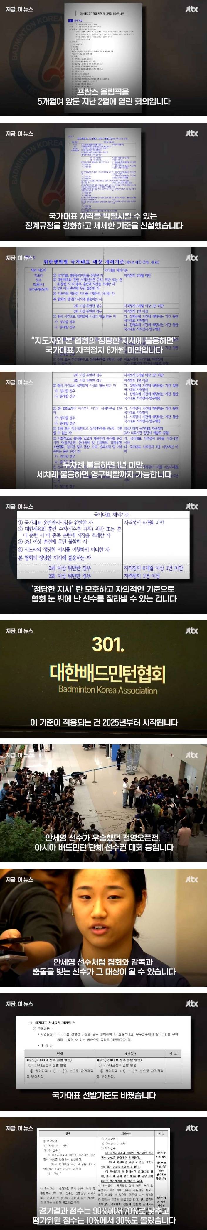 안세영 비난하는 대한체육회장