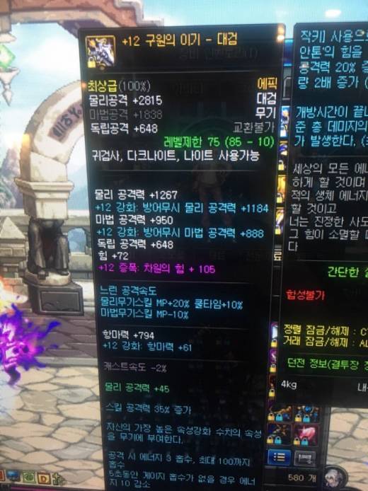 이기대검 정가후 증폭..